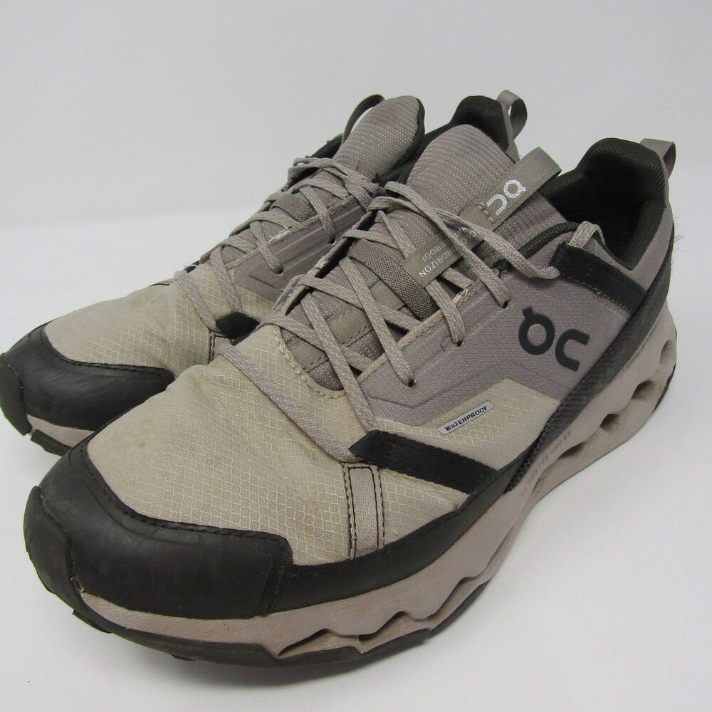 On Cloud 6 Waterproof Running Taupe and Black Women's Athletic Shoes